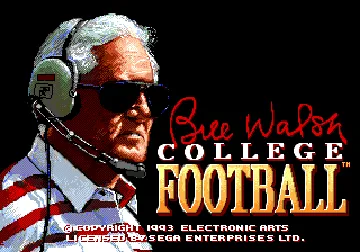 Bill Walsh College Football (USA, Europe) screen shot title